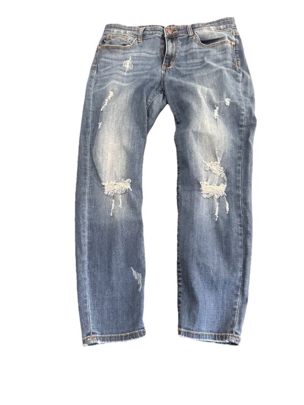 Judy Blue Relaxed Fit Blue Jeans Mid Rise Cotton Blend 15/32